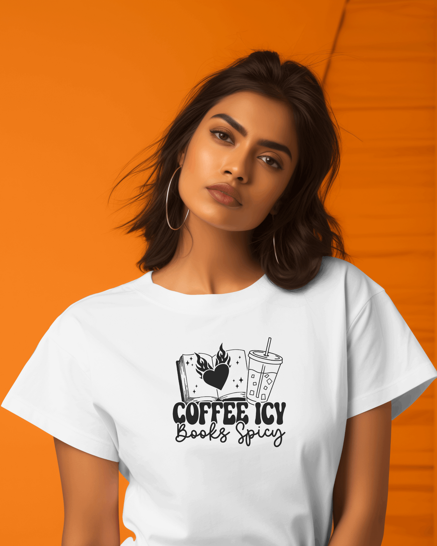 Coffe Icy Book Spicy Book Club T-Shirt – Spicy Book Lover Merch | Romance Reader Gift