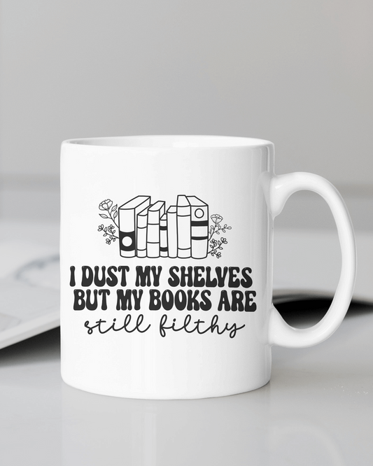 Filthy Bookshelves Club Mug – Spicy Romance Reader Gift | Book Lover Merch