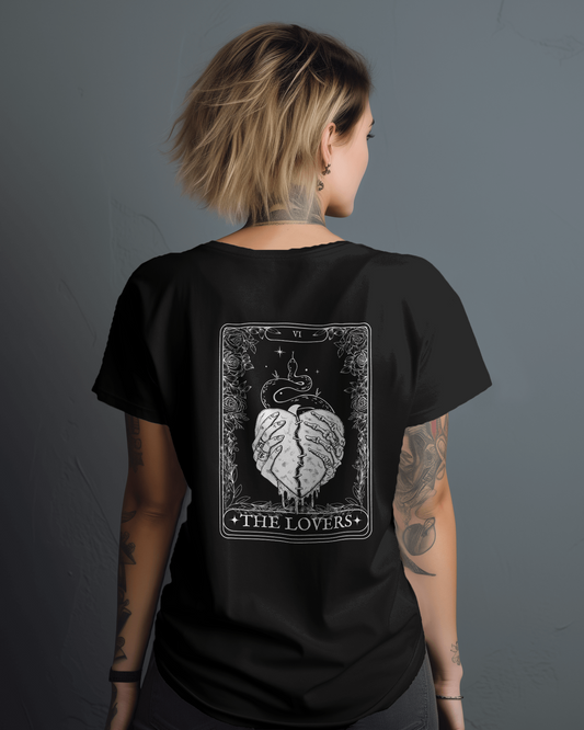 The Lovers Tarot Card T-Shirt – Dark Romance Gothic Apparel for Smut & Fantasy Book Lovers